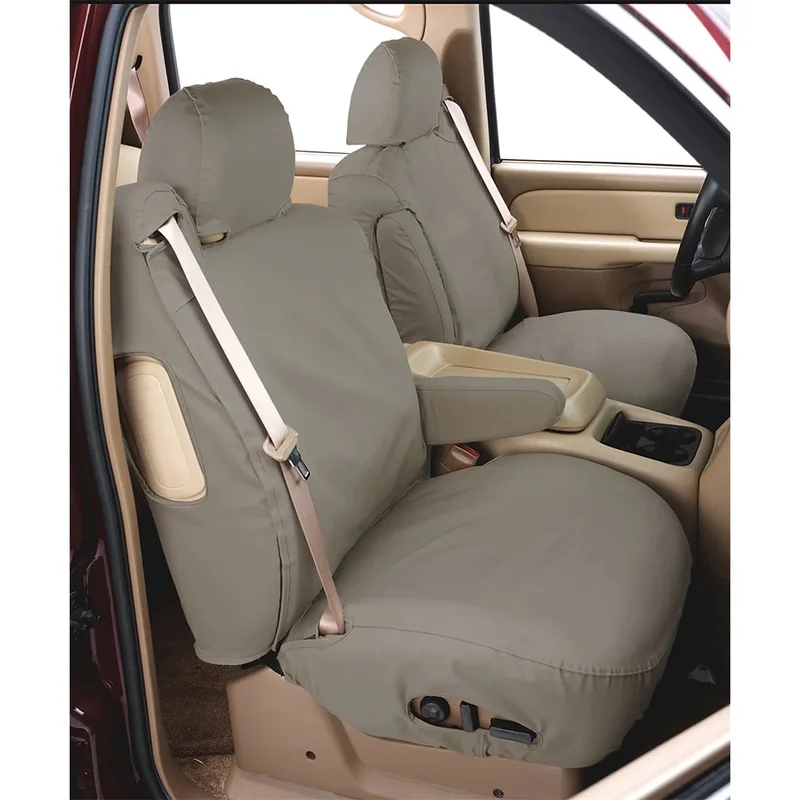 Covercraft Polycotton SeatSaver Seat Covers (FRONT): Jeep Gladiator/Wrangler 18-26 6.4L/3.6L/3.0L EcoDiesel/2.0L – Misty Gray