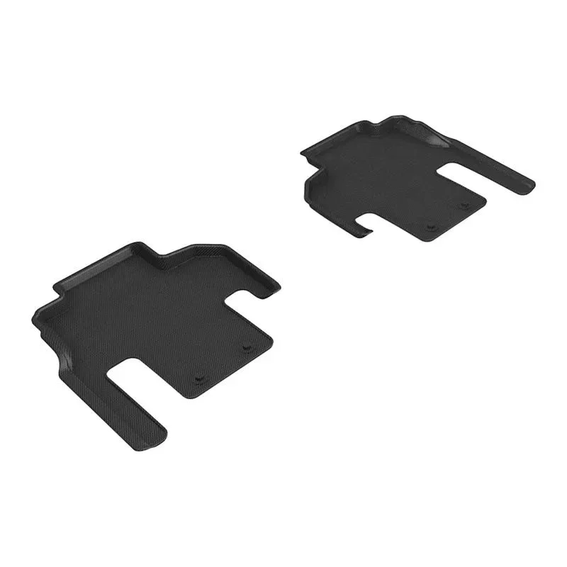 3D MAXpider ACE Kagu 2nd Row Floormats (Black): Jeep Wagoneer 2022 – 2025 (7-Seat)