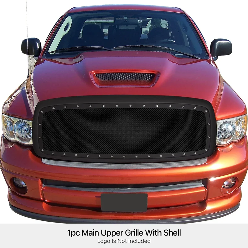 APS Black Stainless Upper Package Grille: Dodge Ram 2002 – 2005