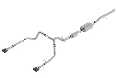 Borla 19 Chevrolet Silverado/GMC Sierra 1500 6.2L SS (S-Type) Catback Exhaust – Black Chrome Tips – 140774BC