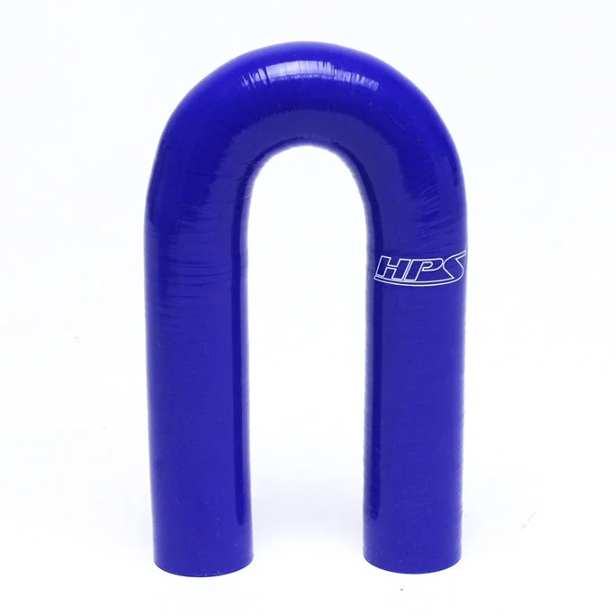 HPS 7/8″ ID High Temp 4-ply Reinforced Silicone 180 Degree U Bend Elbow Coupler Hose Blue (22mm ID)