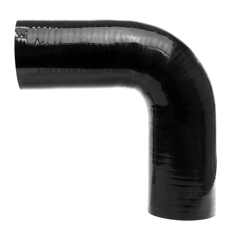 HPS 5/8″ ID High Temp 4-ply Reinforced Silicone 90 Degree Elbow Coupler Hose Black (16mm ID)