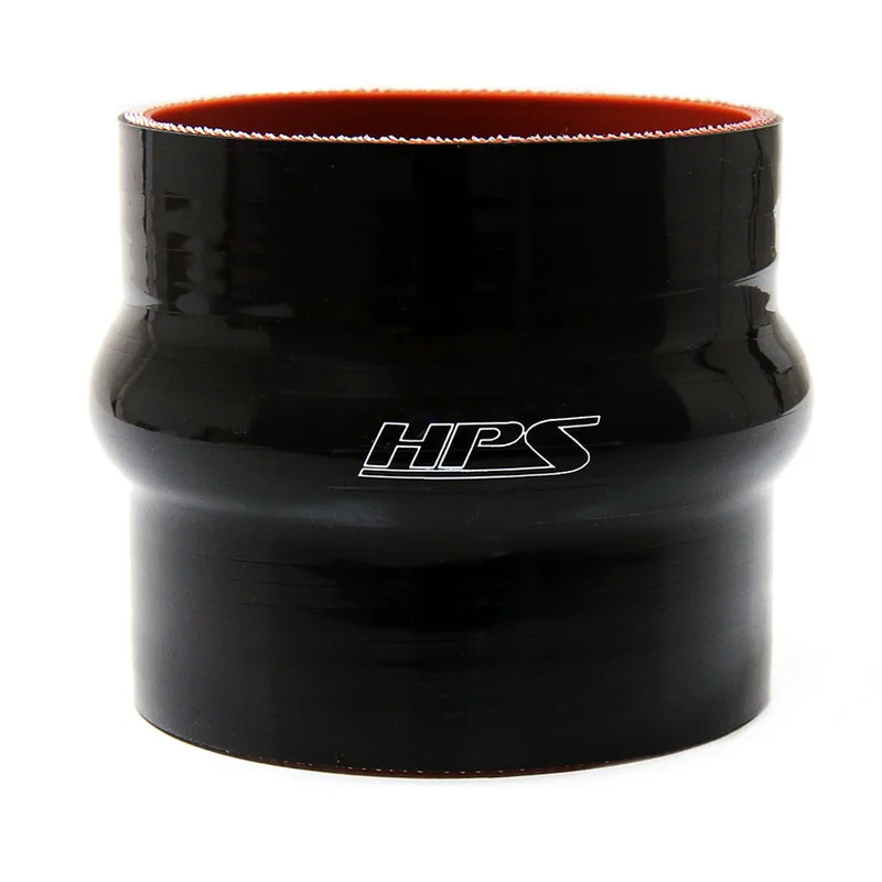 HPS 4.5″ ID , 3″ Long High Temp 4-ply Reinforced Silicone Hump Coupler Hose Black (114mm ID , 76mm Length)