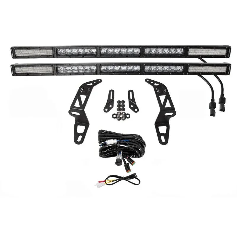 Diode Dynamics SS30 Bumper Bracket Kit w/ Dual Light Bars (FRONT): Jeep Gladiator/Wrangler 18-25 3.6L/3.0L EcoDiesel