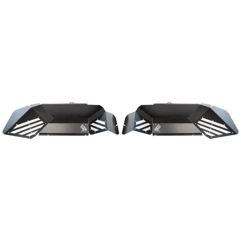 Fishbone Offroad Black Aluminum Inner Fenders (REAR): Jeep Wrangler / Gladiator (18-26)