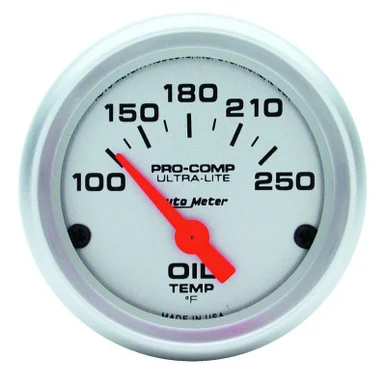 AutoMeter Ultra-Lite 52mm 100-250 Deg F Electronic Oil Temperature Gauge – 4347