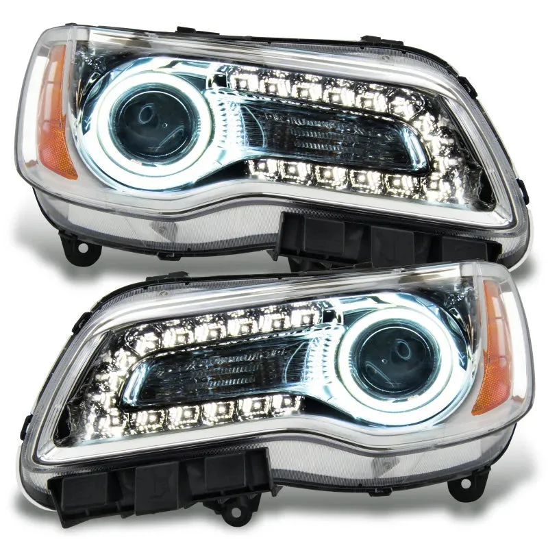 Oracle Lighting Pre-Assembled SMD Halo Headlights Chrome: Chrysler 300 11-14 6.4L/5.7L/3.6L – White