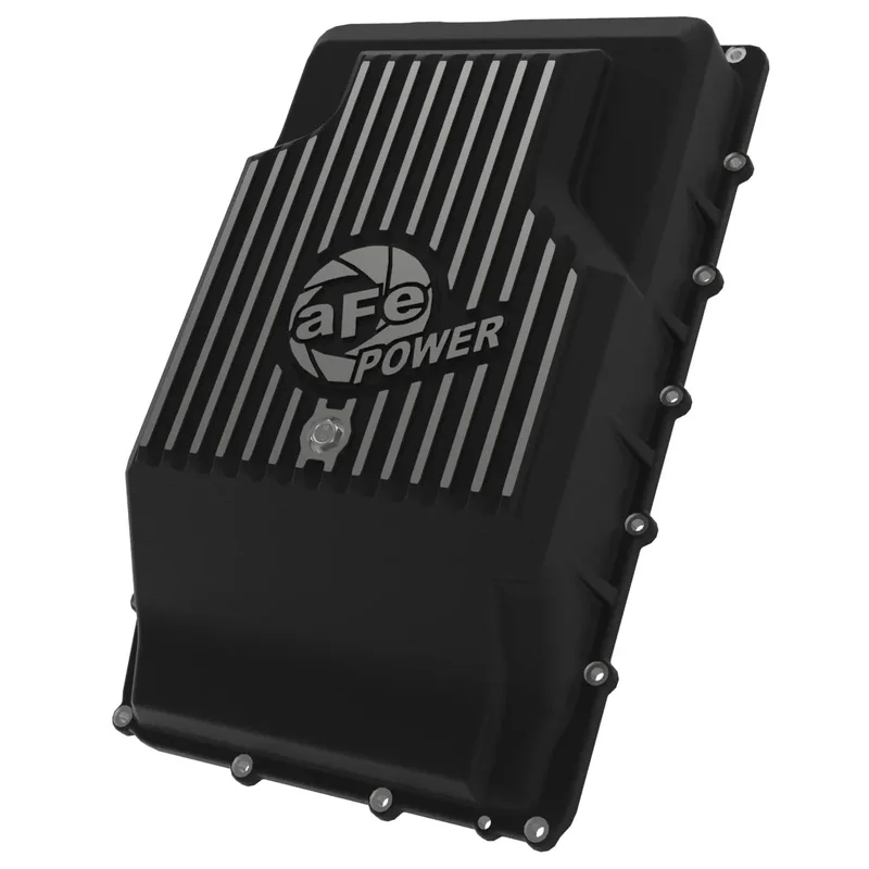 aFe POWER Pro Series Transmission Pan Black w/ Machined Fins Ford Trucks/SUVs 17-25 (10R60/10R80)