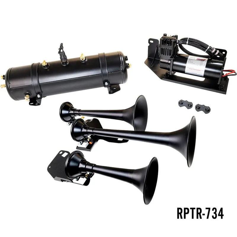 DIRECT FIT TRAIN HORN AND ONBOARD AIR SYSTEMS FOR 2017-2025 FORD F-150 RAPTOR/RAPTOR R