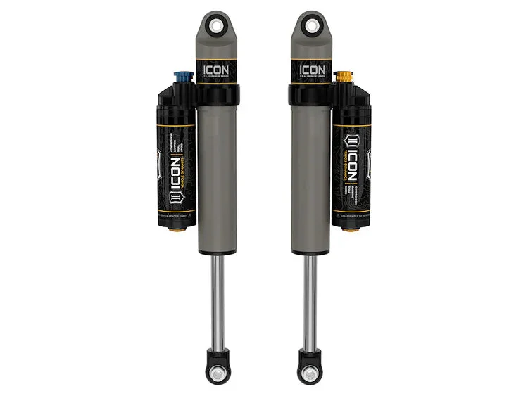 ICON 2001-2026 GM 2500/3500 HD, 0-1″ Lift/2007-2018 GM 1500, 4″ Lift, Rear, V.S. 2.5 Aluminum Series Shock Absorbers, Piggyback Reservoir w/ CDXS, Pair