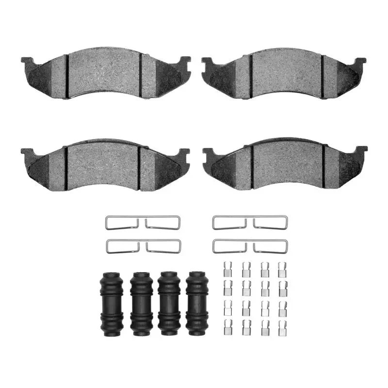 DFC Ceramic Brake Pads and Hardware Kit (FRONT): Jeep Wrangler (93-06)