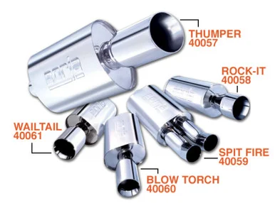 Borla Wailtail Oval 2-1/4in x 5in Side Round Out Boomer Muffler – 40061