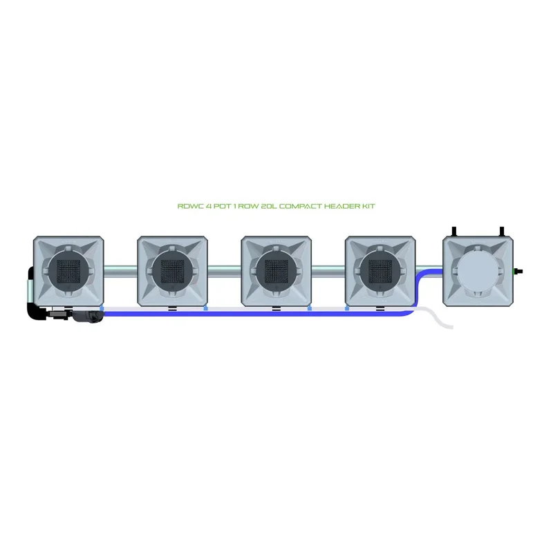 Alien Hydroponics RDWC 4 Pot 1 Row Kit