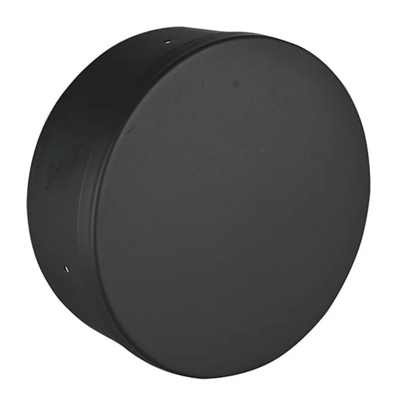 Ventis 6″ Black Tee Cap (Single-Wall Black Stove Pipe)