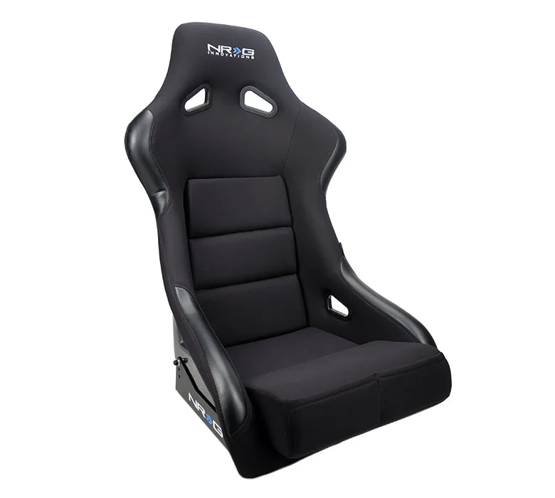 NRG Racing Seat (Large with Extra Lumbar Support) Black Fiberglass Bucket FRP-301