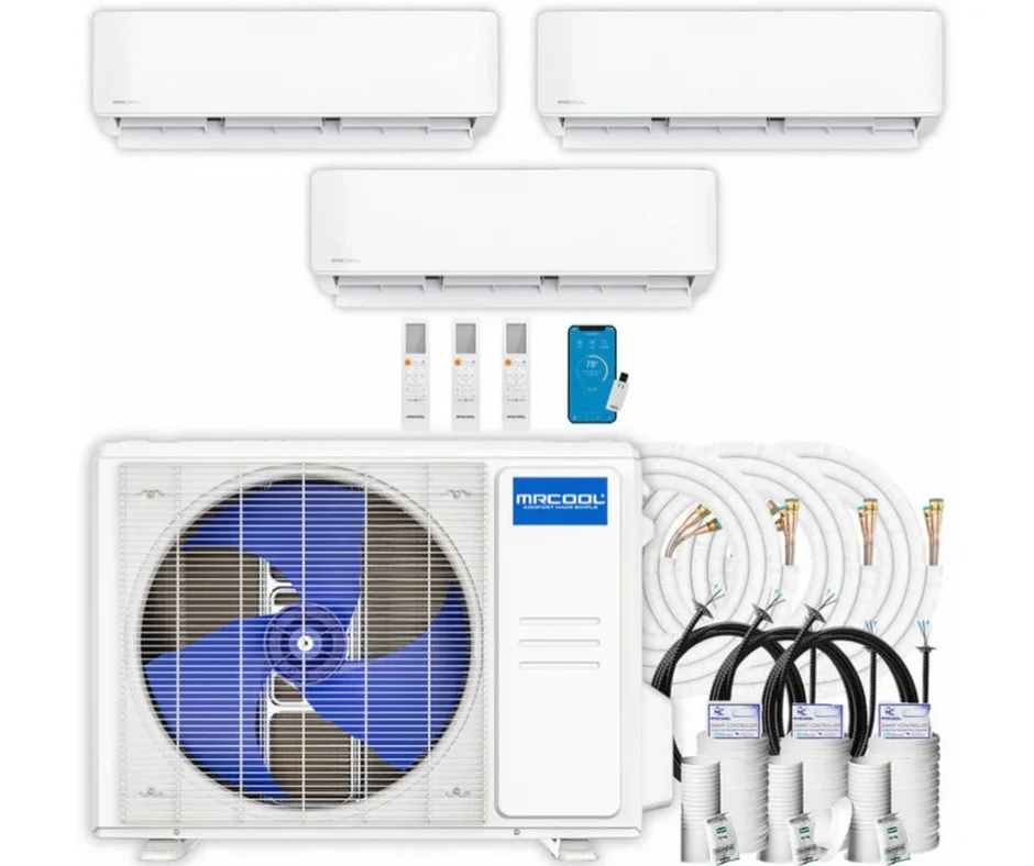 MRCOOL DIY 5th Gen 36k 3-Zone 23 SEER2 (6K + 6K + 24K) Ductless Mini Split Air Conditioner & Heat Pump DIYM336HPW02D00