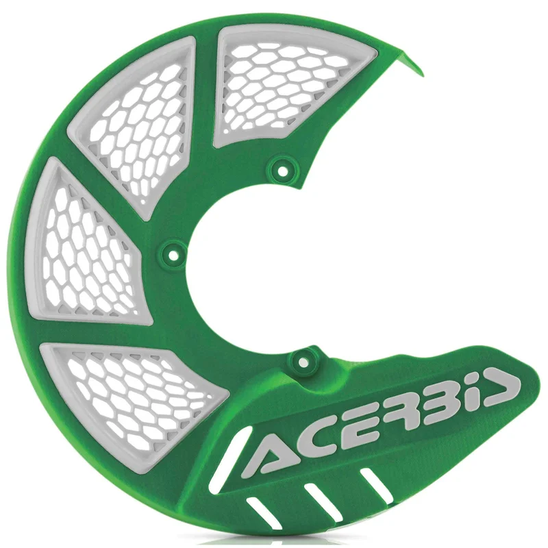 Acerbis Green/White X-Brake Vented Disc Cover – 2449490006
