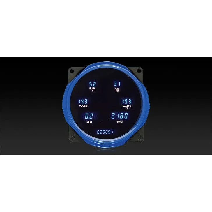 Dakota Digital 1955-1986 Jeep CJ Series III Gauge Kit with Teal/Blue Display VFD3-55J-CJ-Z