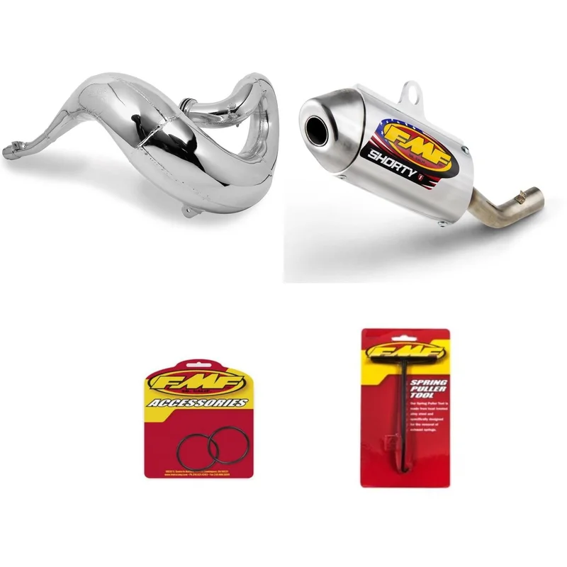 Shorty Silencer, Fatty Exhaust Pipe, O-Ring, Spring & Tool Kit SUZ RM250 99-00