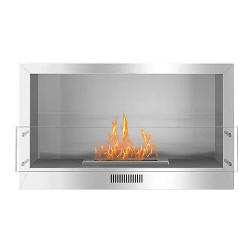 The Bio Flame 38-Inch Smart Firebox SS – Built-in Ethanol Fireplace