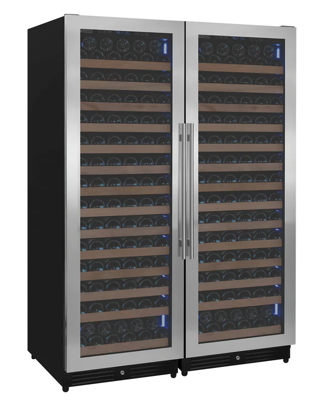 Allavino Reserva Series 326 Bottle 71″ Tall Dual Zone Stainless Steel Side‑by‑Side Wine Refrigerator