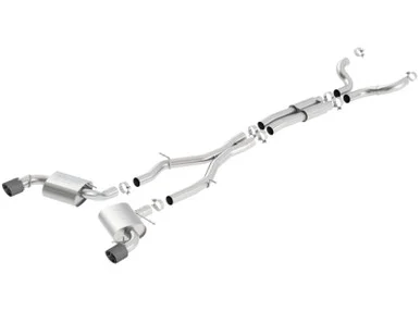 Borla 16-17 Chevy Camaro 6.2L 4.5in Carbon Fiber Tips Single Split Exit S-Type Catback Exhaust – 140689CF