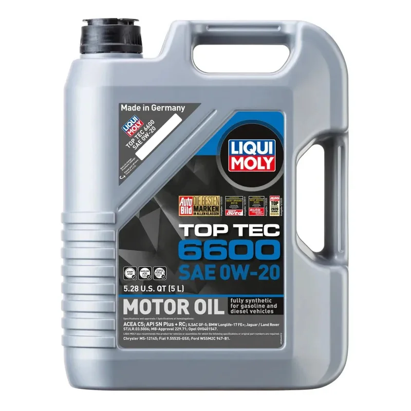 Liqui Moly Top Tec 6600 Motor Oil 0W-20: Fits Most Models (5L Bottle)
