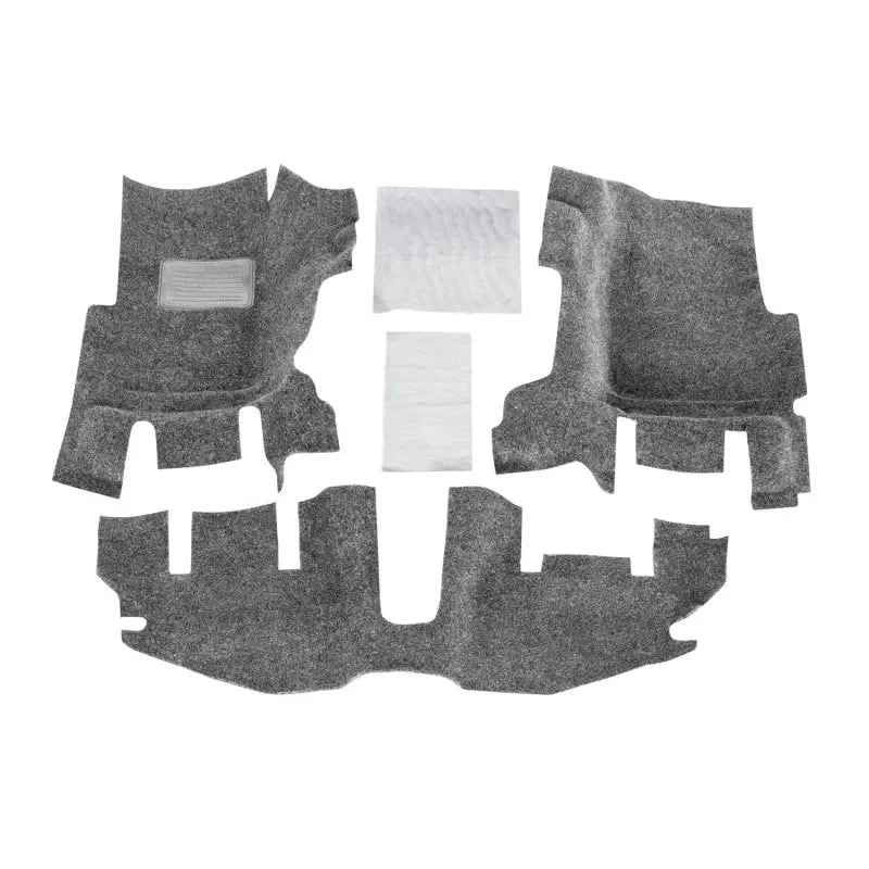 BedRug Front 3pc Floor Kit (FRONT): Jeep Wrangler 1997-2006 w/ Heat Shields
