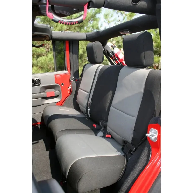 Rugged Ridge Neoprene Rear Seat Cover: Fits Most Jeep Wrangler Models (2007-2018) – Black/Gray