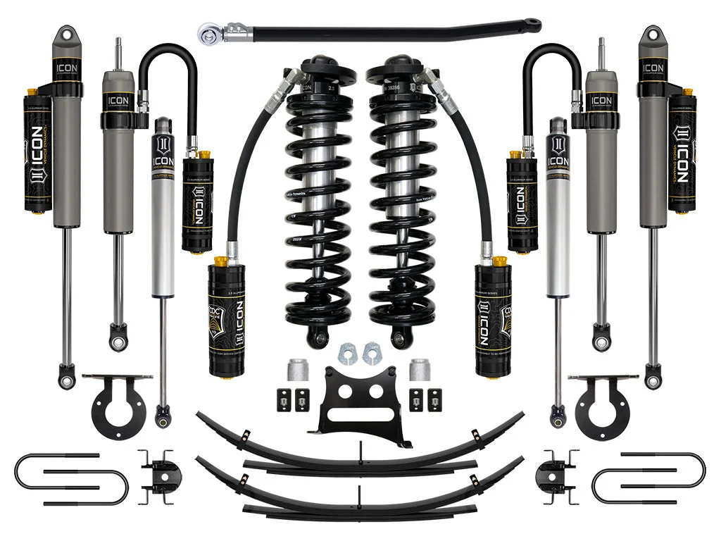ICON 08-10 Ford F250/F350, 2.5-3″ Lift, Stage 5 Coilover System w/ Leaf Springs