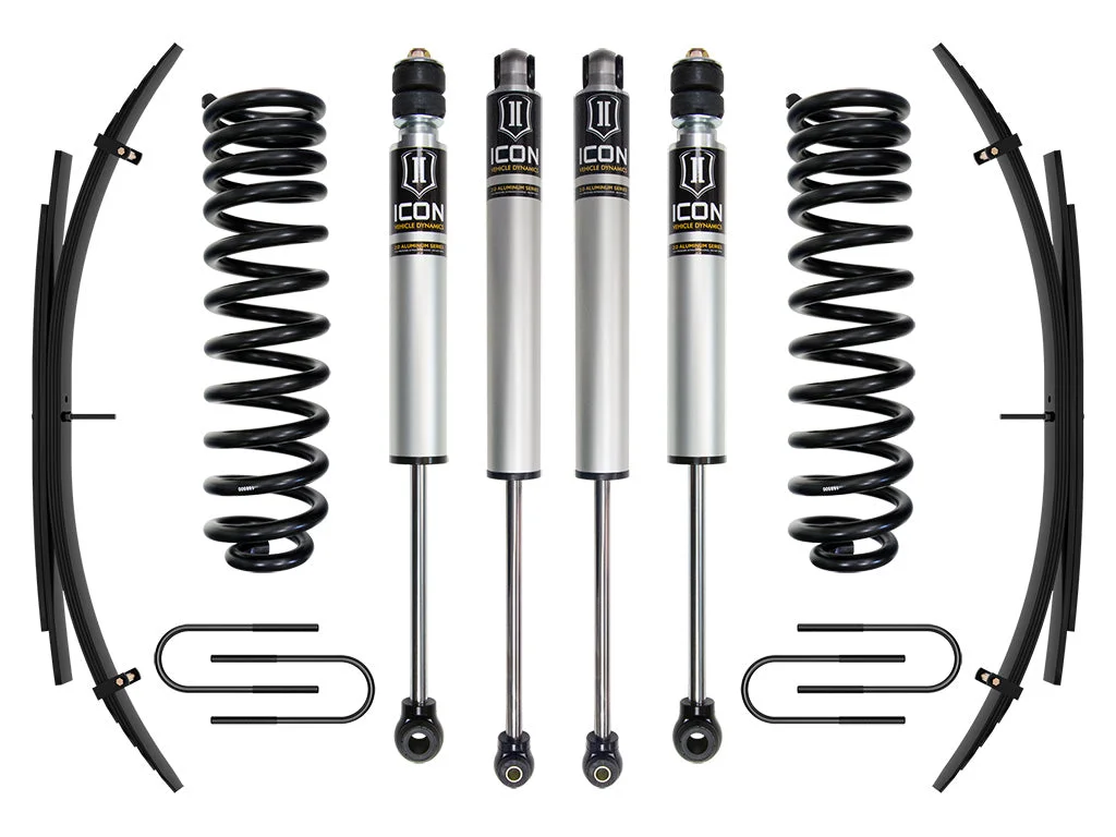 ICON 2008-2010 Ford F-250/F-350 Super Duty 4WD Diesel, 2.5″ Lift, Stage 1 Suspension System w/ Expansion Packs