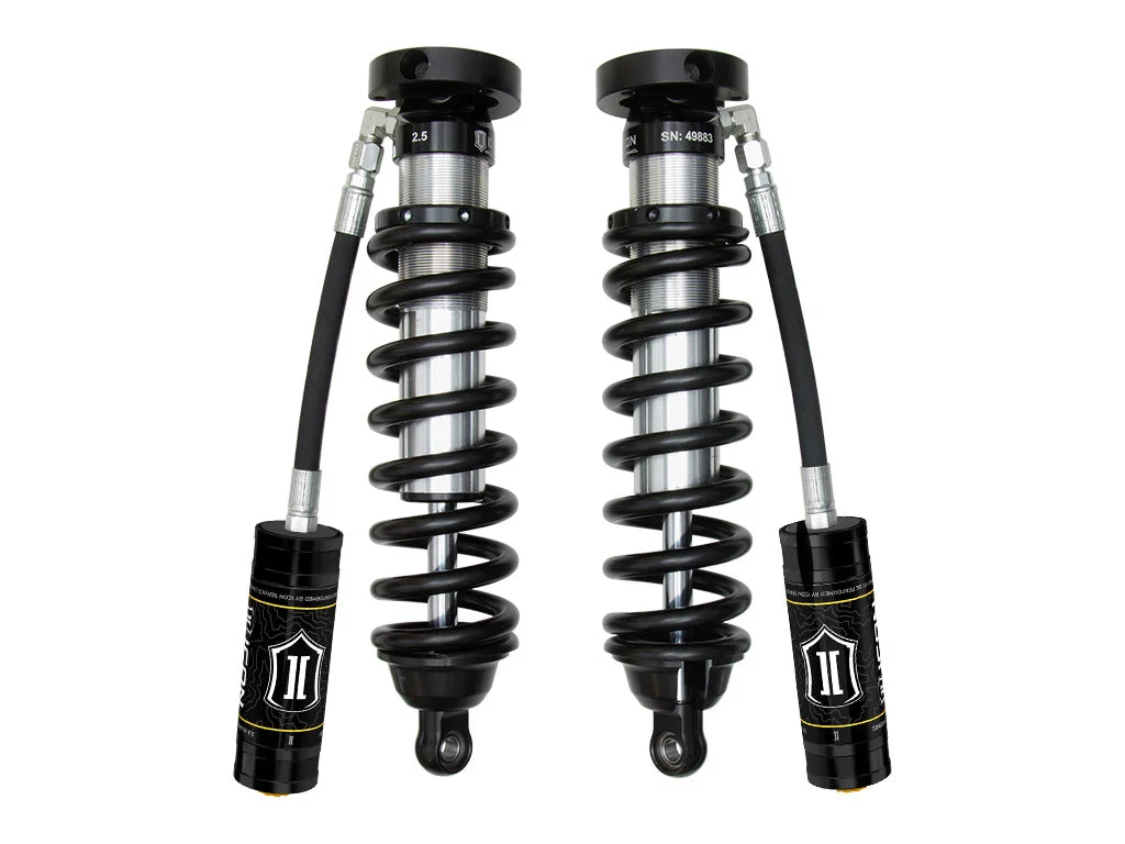 ICON 1996-2002 Toyota 4Runner, 0-3″ Lift, Front, V.S. 2.5 Series Coilover Kit, Extended Travel, Remote Reservoir, 700 lbs/in Spring Rate
