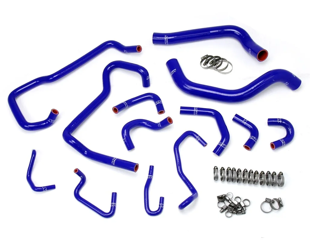 HPS Performance Silicone Radiator + Heater Hoses Toyota Tacoma 3.5L V6 (16-17) Blue / Black