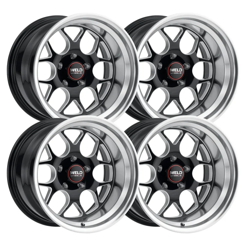 Weld Racing S110 Solana Black Milled Set – 88-98 OBS – Staggered 18″-22″