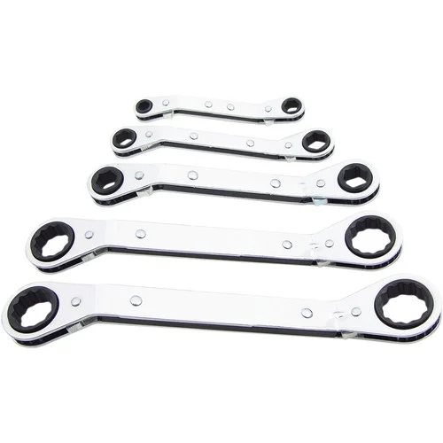 Lang Ratcheting Offset Wrench SetLang Tools Ratcheting Offset Wrench Set 5-Piece SAE
