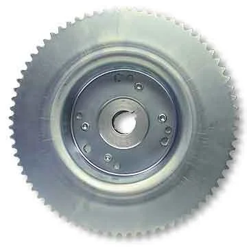 72 Tooth 35 Chain Sprocket 4-1/2″ Drum Riveted to Mini-Hub 1″ Bore Machined OD