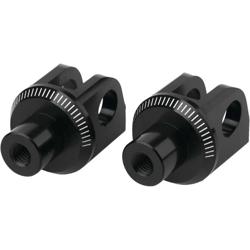 Puig Adventure Footpeg Adaptors Black Front – 6677N