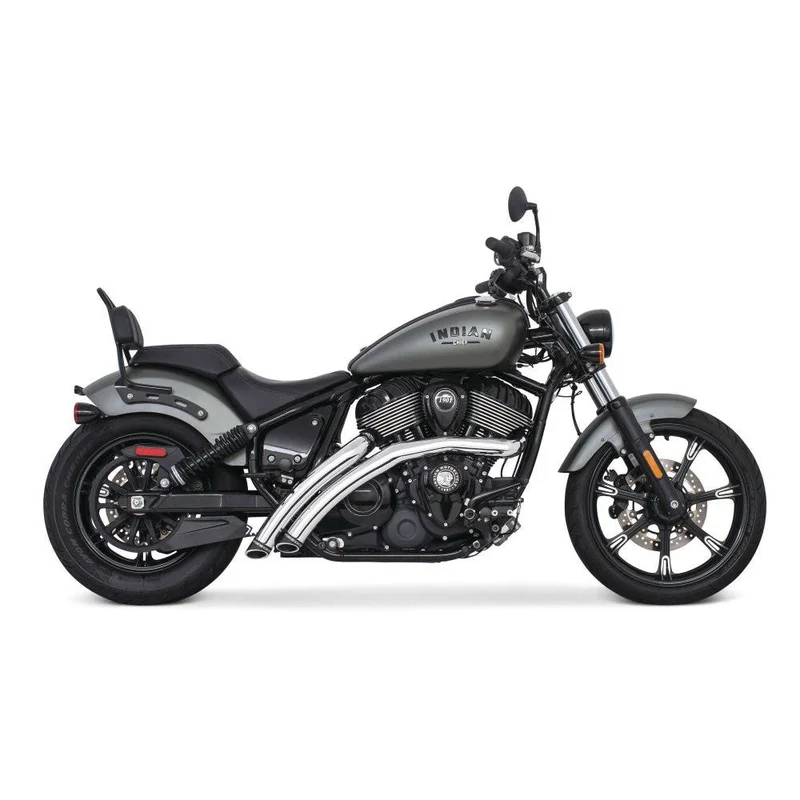 Freedom Performance Radical Curve Radius Exhaust Slash Cut Chrome Black Tip