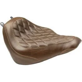 Mustang Wide Tripper Solo Seat Diamond Stitch Brown 83005