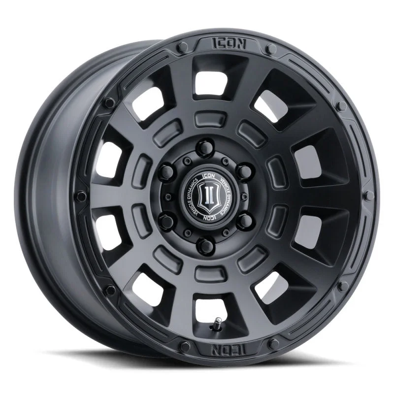 ICON Thrust 17×8.5 6×5.5 0mm Offset 4.75in BS Satin Black Wheel