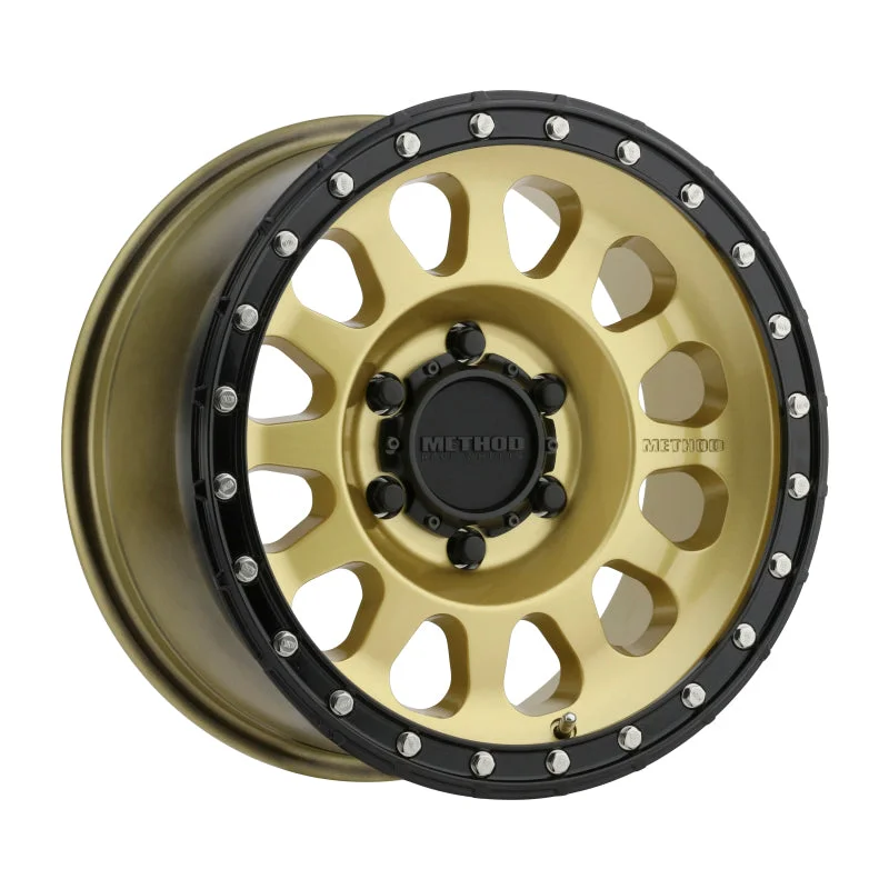 Method MR315 17×8.5 0mm Offset 6×5.5 106.25mm CB Gold/Black Street Loc Wheel