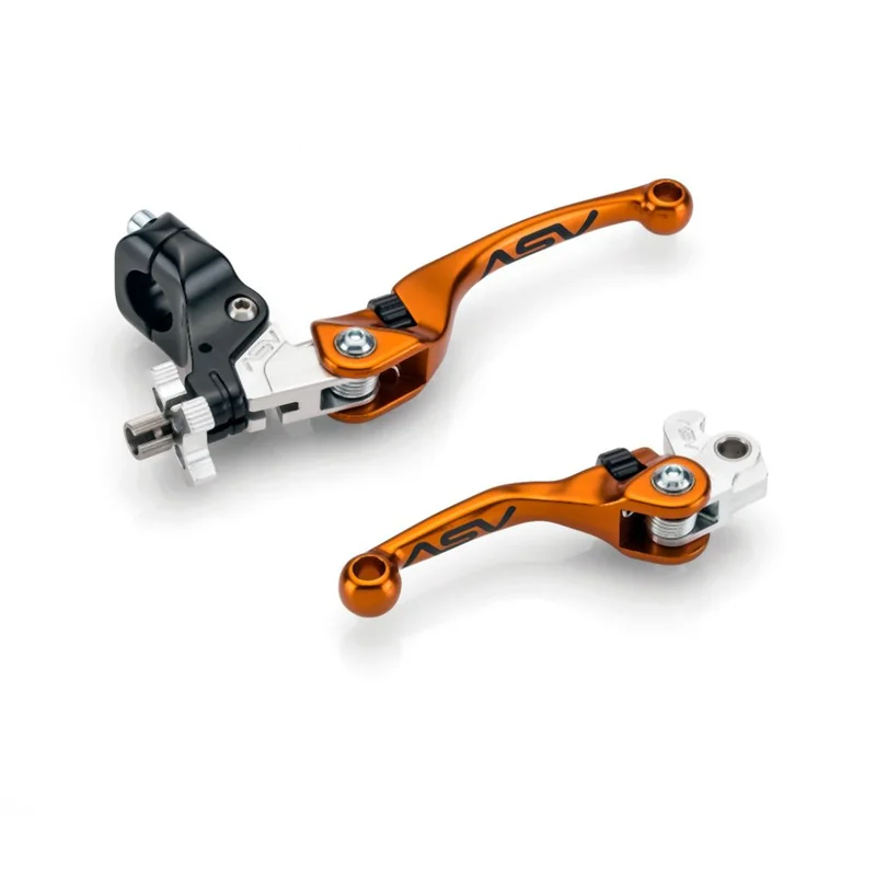 ASV Orange F4 Offroad Model Clutch + Brake Lever Pair Pack BCF41306SH-O