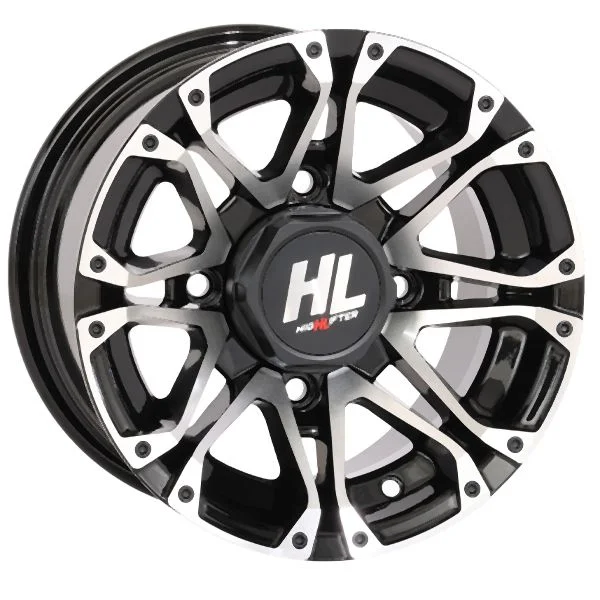 High Lifter 12×7 4/110 4+3 Gloss Black Machined HL3 Wheel 12HL03-1110