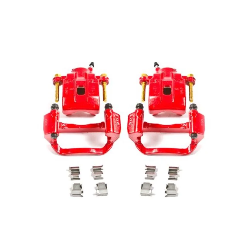 Power Stop 08-15 Toyota Sequoia Rear Red Calipers w/Brackets – Pair