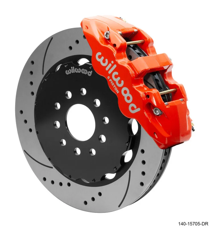 Wilwood AERO6 Front Big Brake Kit 14.00in Drilled Red Rotor – 97-13 Chevrolet Corvette C5/C6/Z06