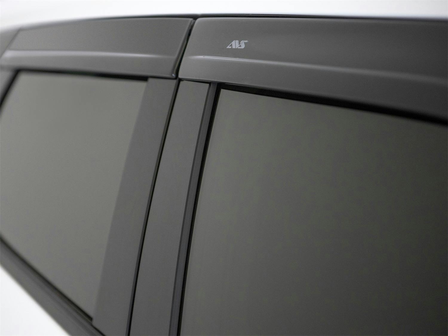 AVS 896011 Ventvisor Deflector; Smoke; Low Profile; Outside Mount; 6 pc.