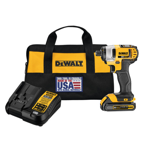 Dewalt DCF885C1 20V MAX* 1/4 in. Impact Driver Kit