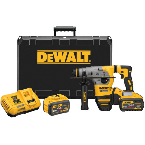 Dewalt DCH293X2 20V MAX* XR Brushless 1-1/8 in. SDS Plus L-Shape Rotary Hammer Kit with FLEXVOLT(R) Batteries (9.0Ah)