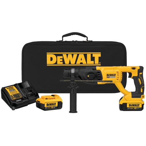 Dewalt DCH133M2 20V MAX* XR Brushless 1 in. SDS Plus D-Handle Rotary Hammer Kit (4.0Ah)