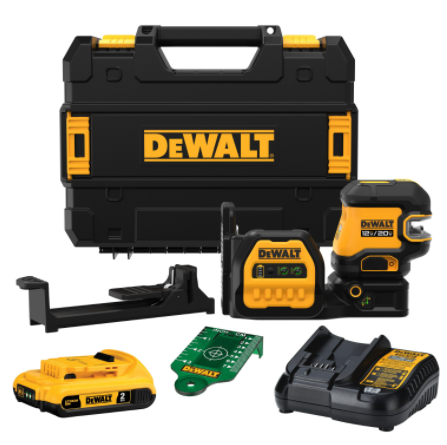 Dewalt DCLE34520G 20V MAX* 5-Spot Green Line Laser Kit